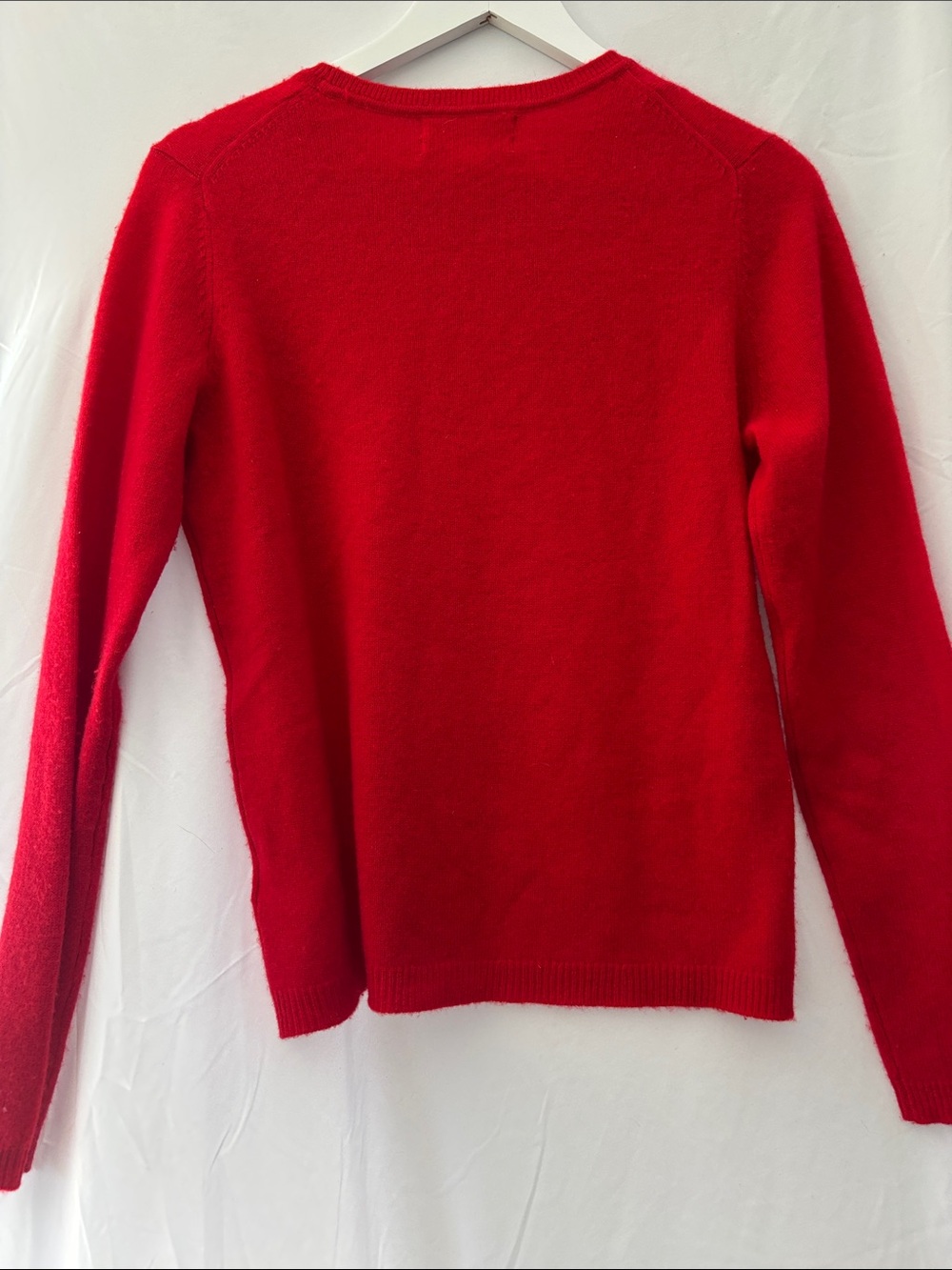 Ellen Tracy Red Cashmere Crewneck Sweater - Picture 3 of 3
